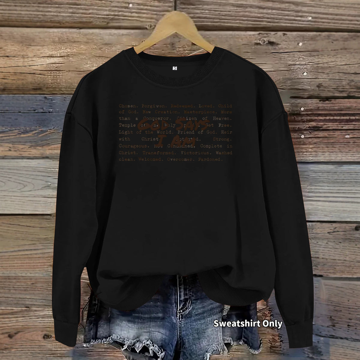 Loose round neck long sleeved hoodie