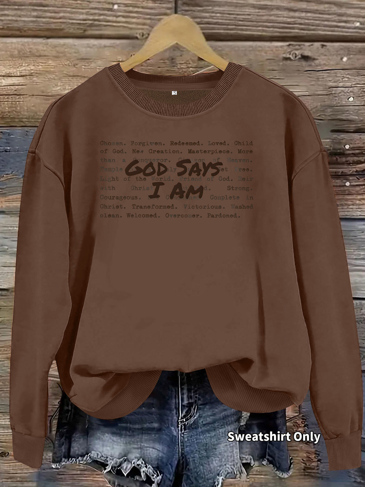 Loose round neck long sleeved hoodie