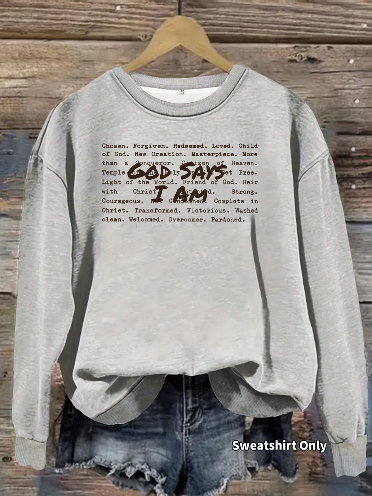 Loose round neck long sleeved hoodie