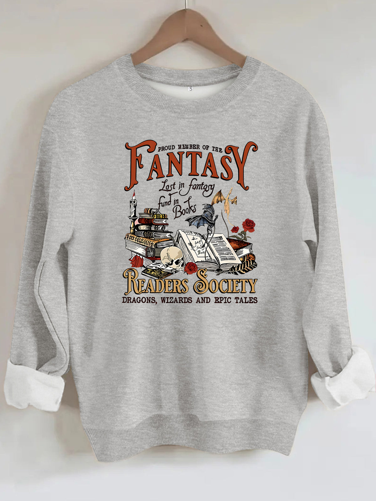 Round neck fleece hoodie