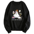 Printed round neck hoodie