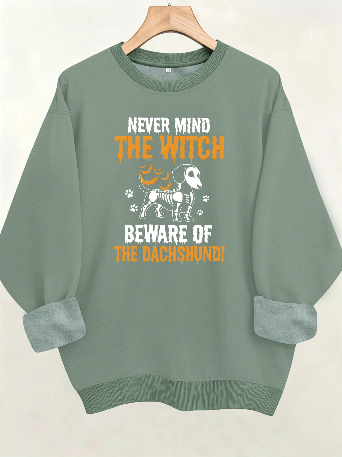 Round neck fleece hoodie