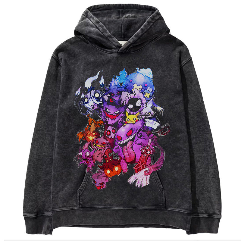 Pok é mon anime men's and women's top hoodie