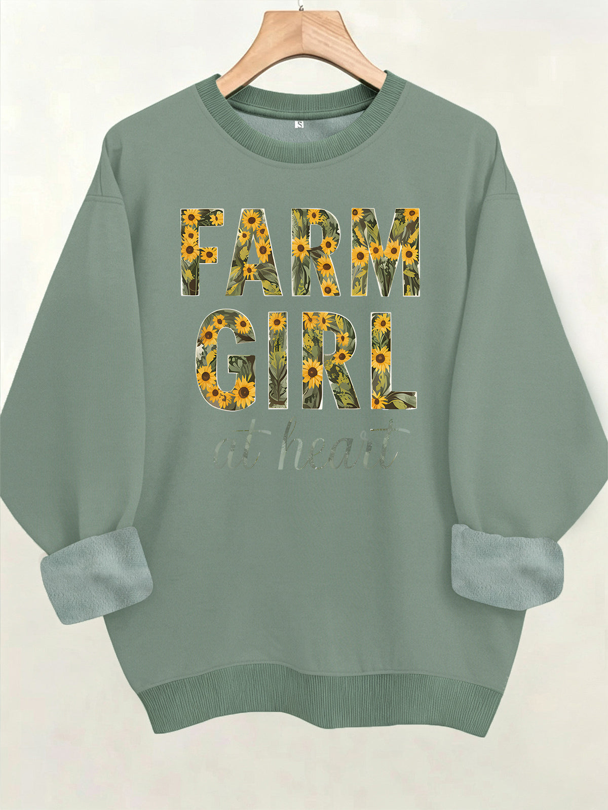 Loose velvet sweatshirt