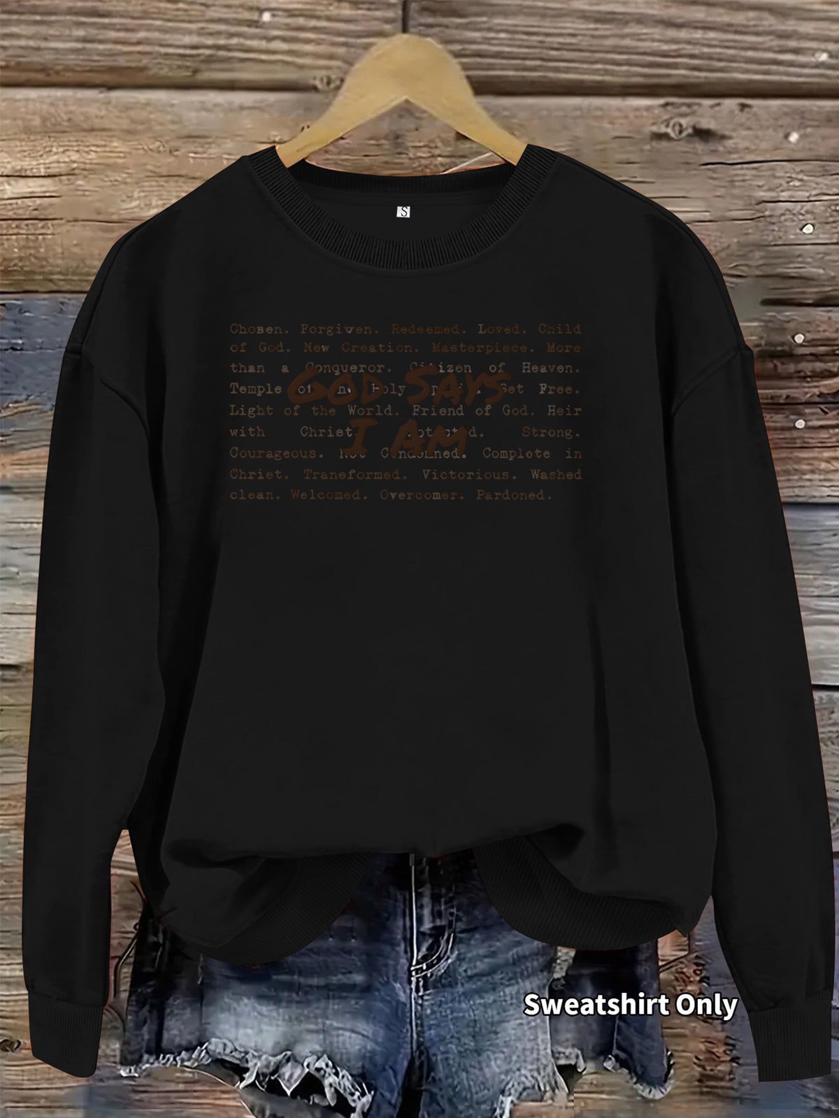 Loose round neck long sleeved hoodie