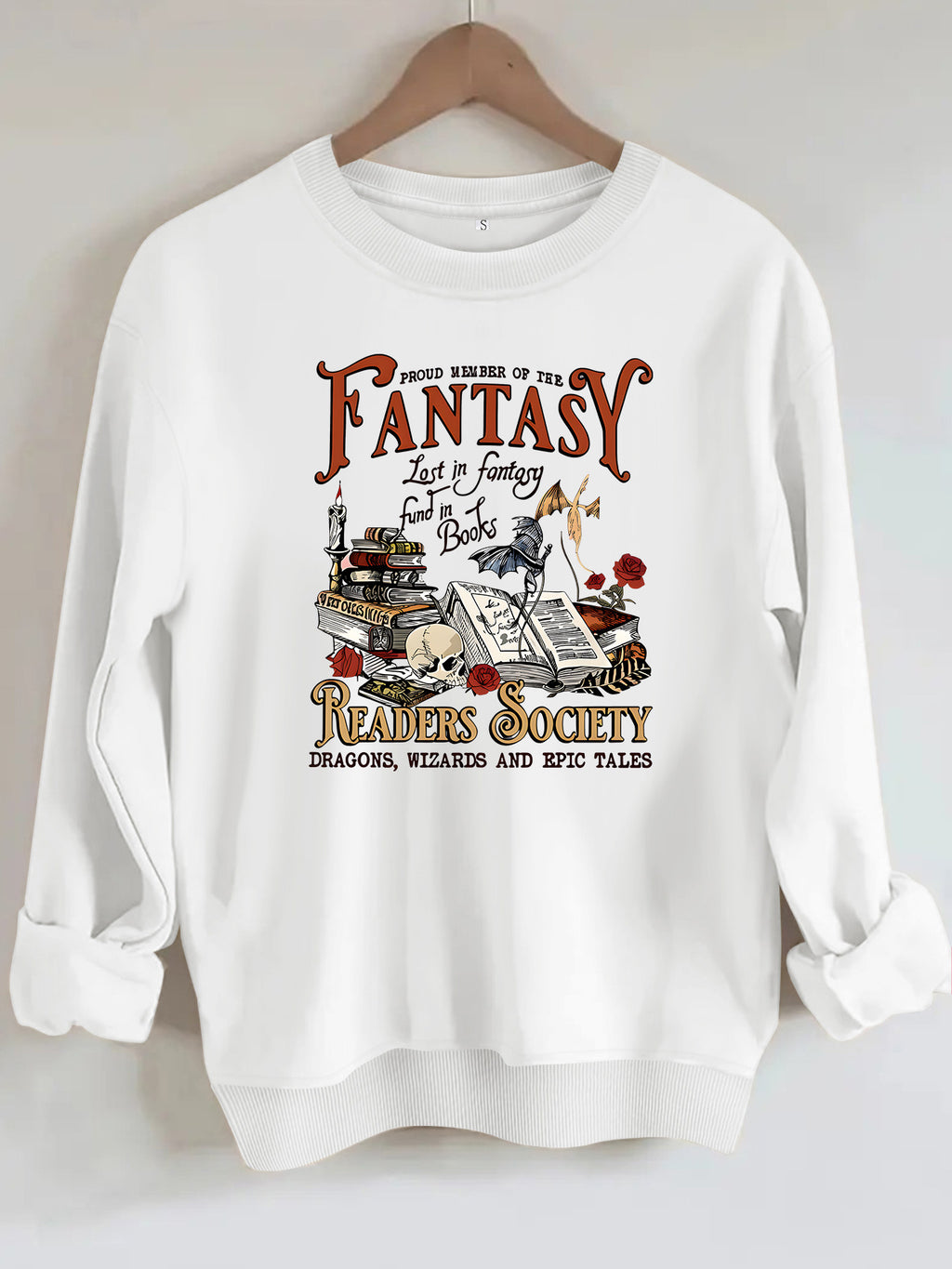 Round neck fleece hoodie