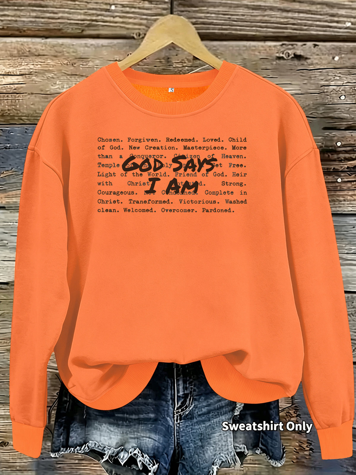 Loose round neck long sleeved hoodie