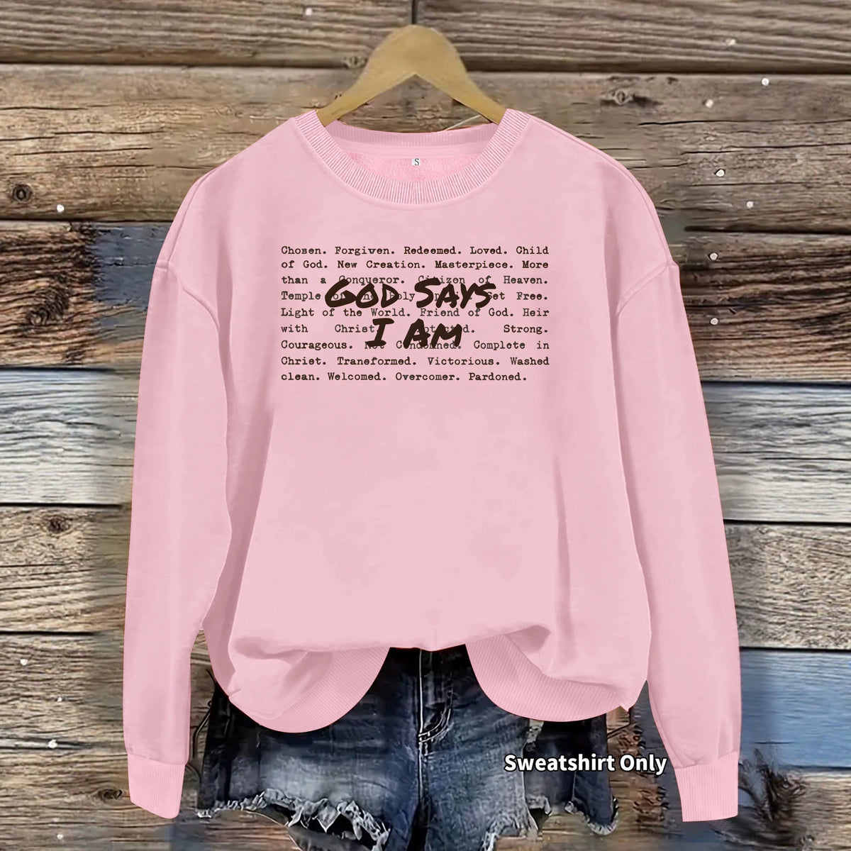 Loose round neck long sleeved hoodie