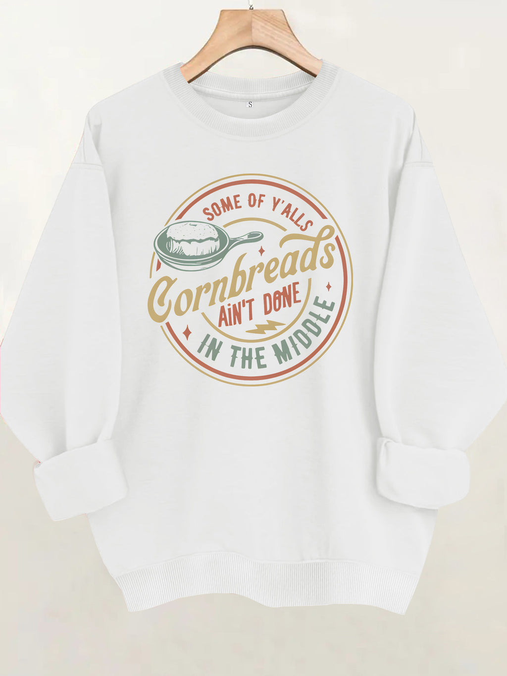 Loose velvet sweatshirt