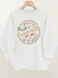 Loose velvet sweatshirt