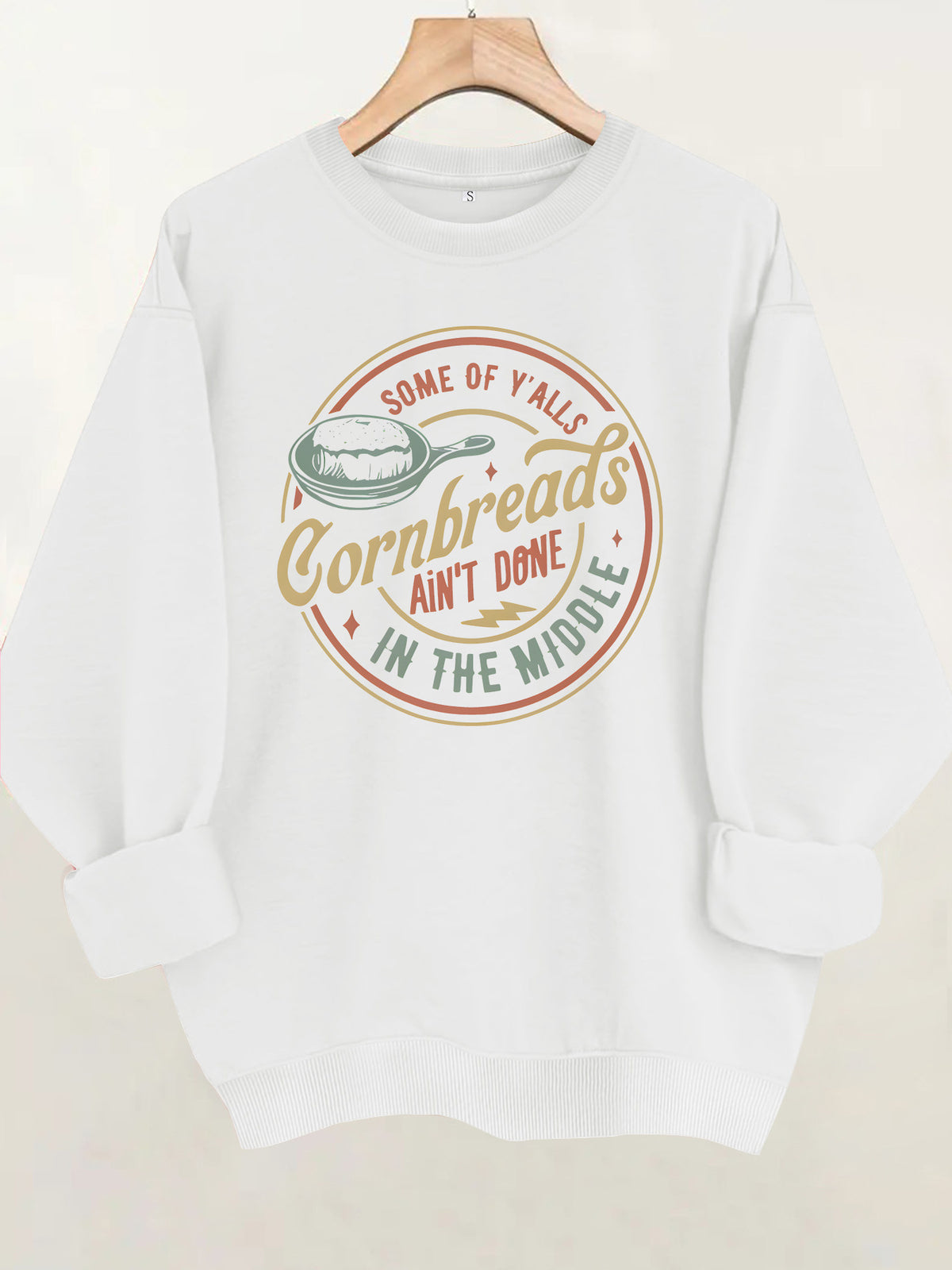 Loose velvet sweatshirt