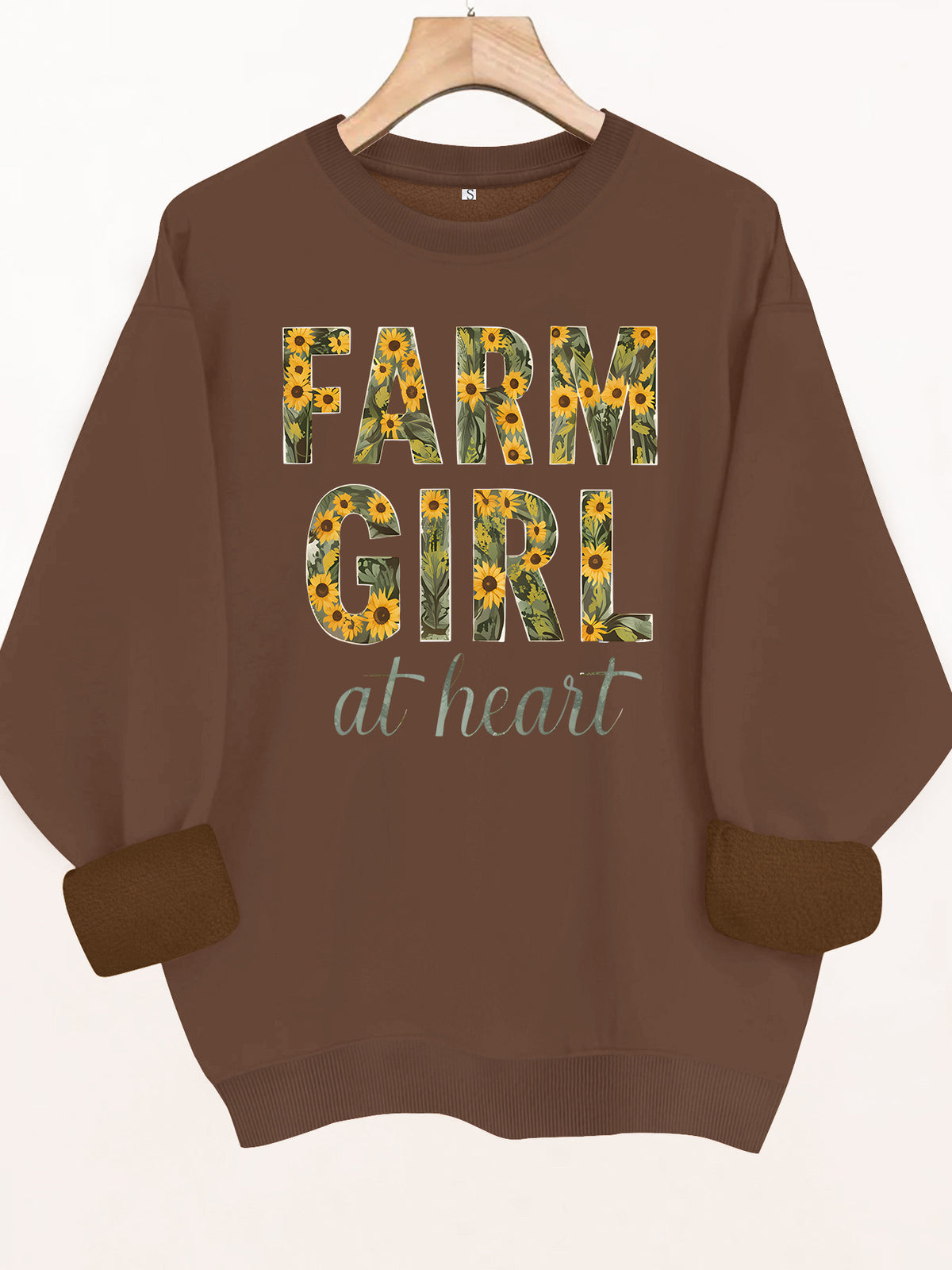 Loose velvet sweatshirt