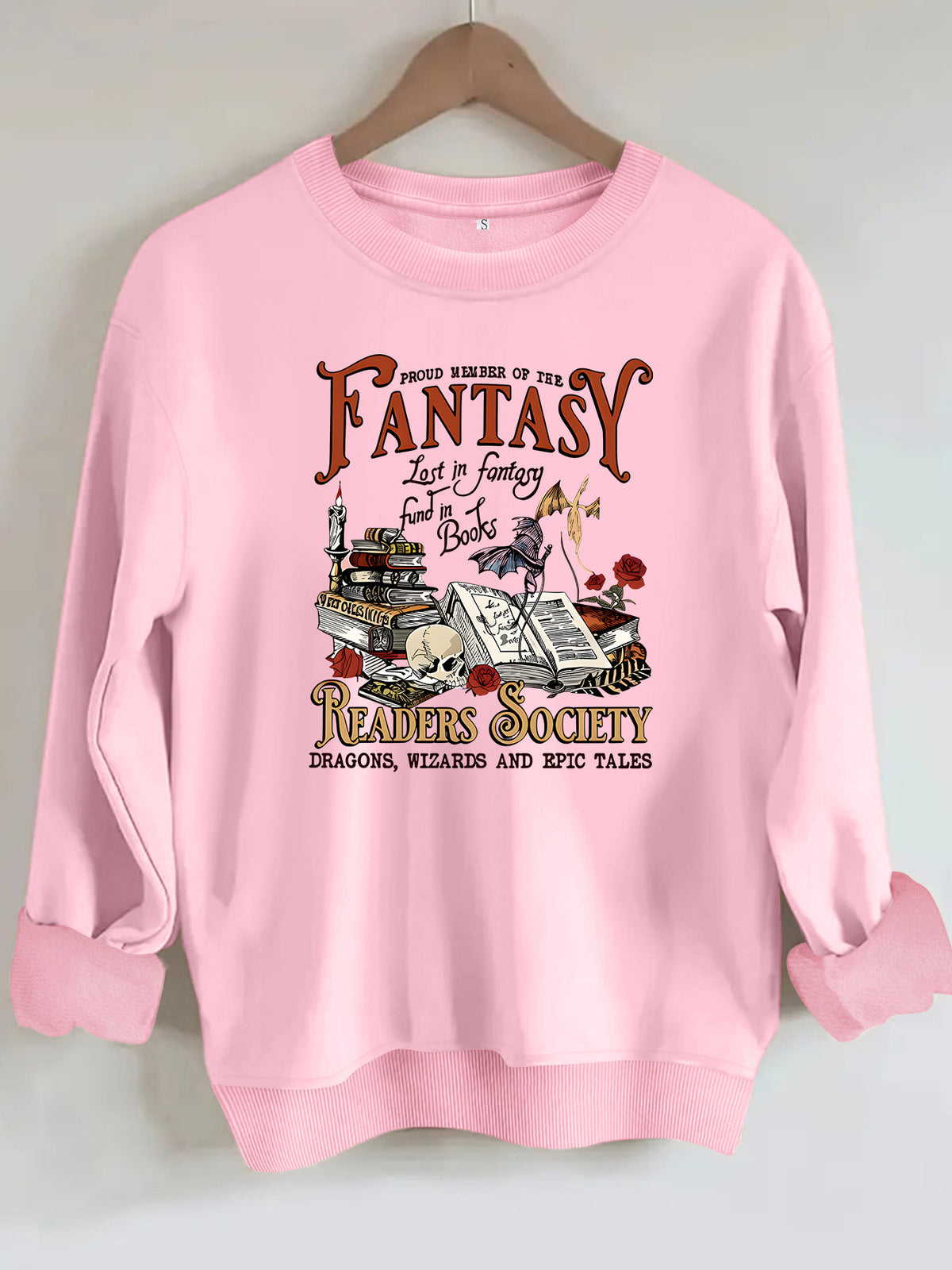 Round neck fleece hoodie