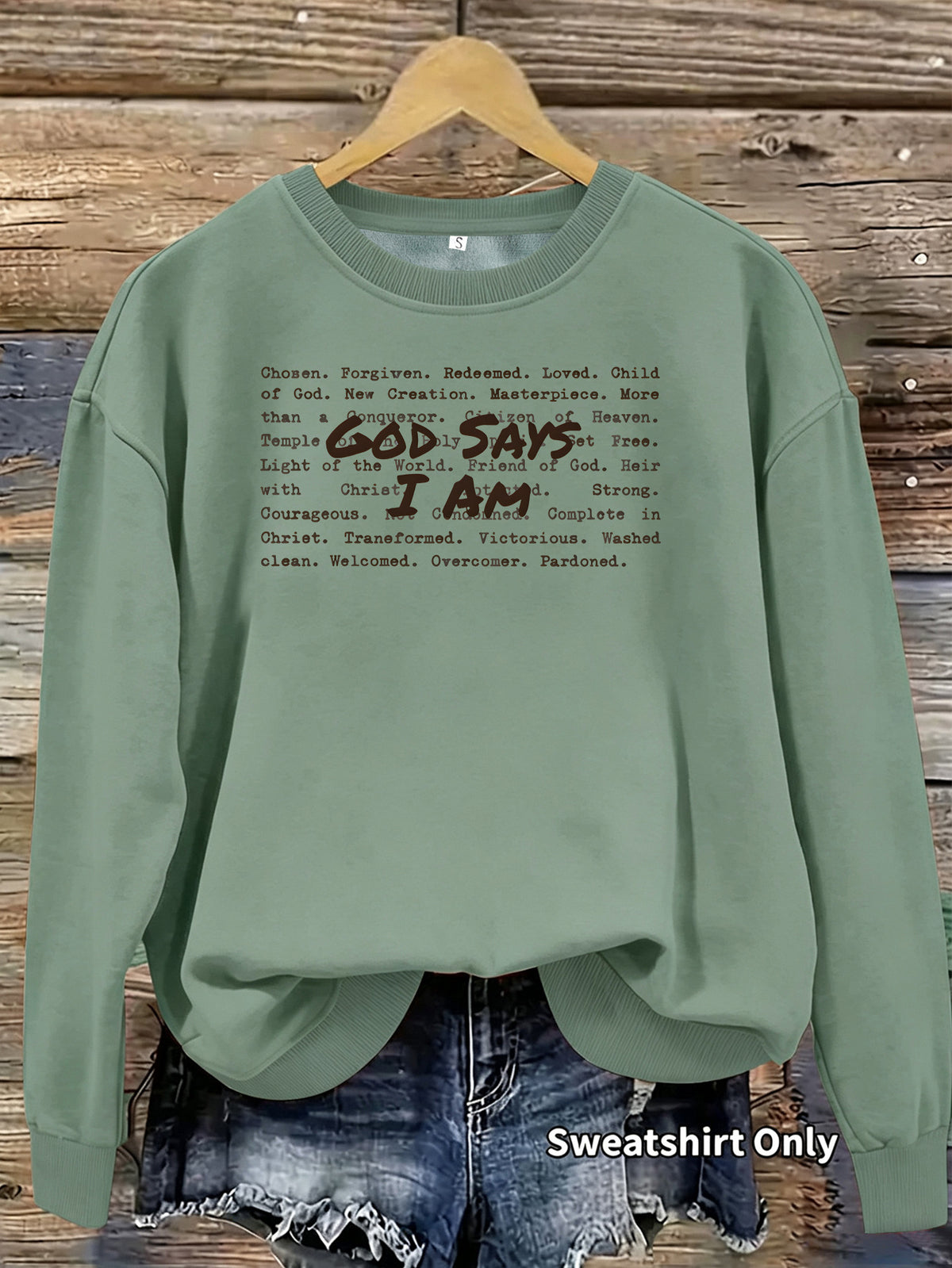 Loose round neck long sleeved hoodie