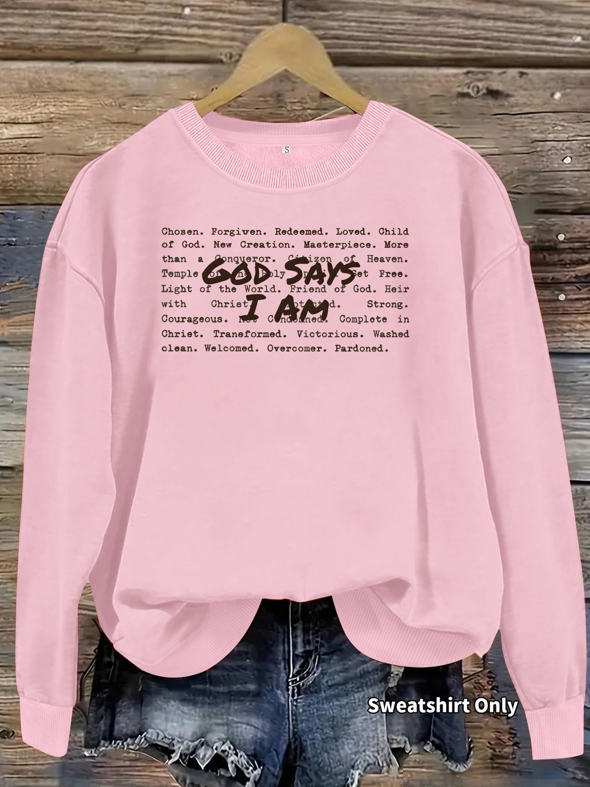 Loose round neck long sleeved hoodie